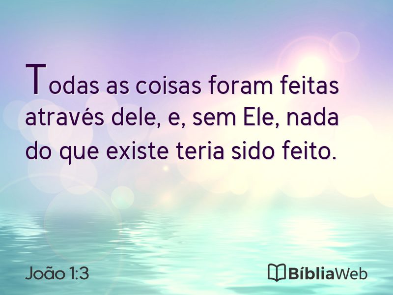 João 1:3 em imagem para compartilhar
