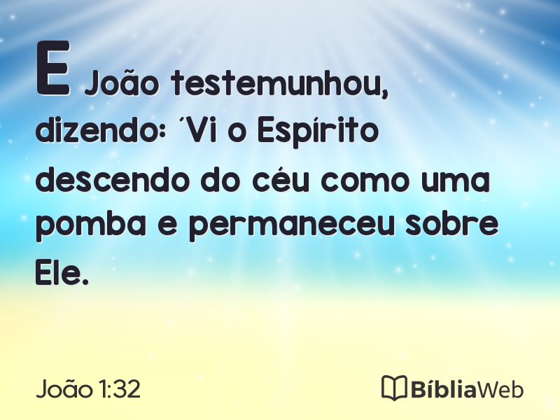 João 1:32 em imagem para compartilhar