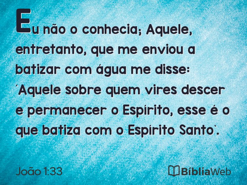 João 1:33 em imagem para compartilhar