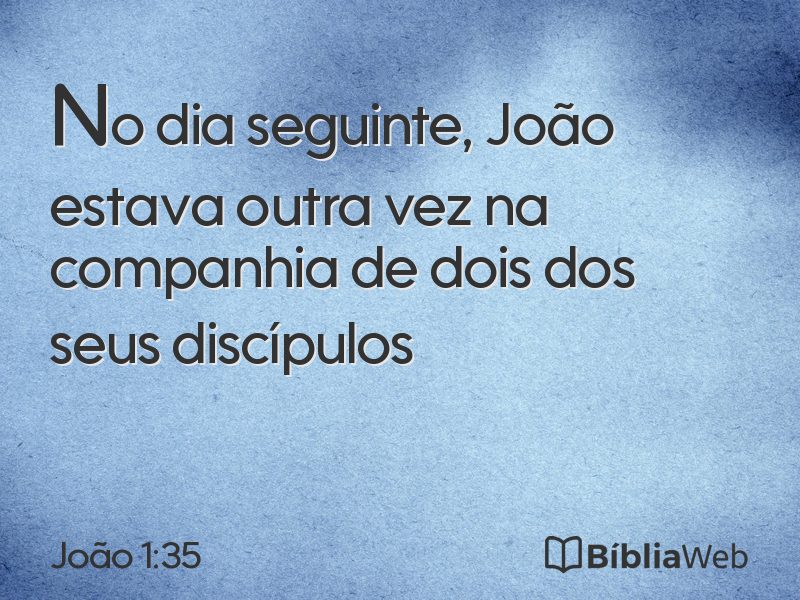 João 1:35 em imagem para compartilhar