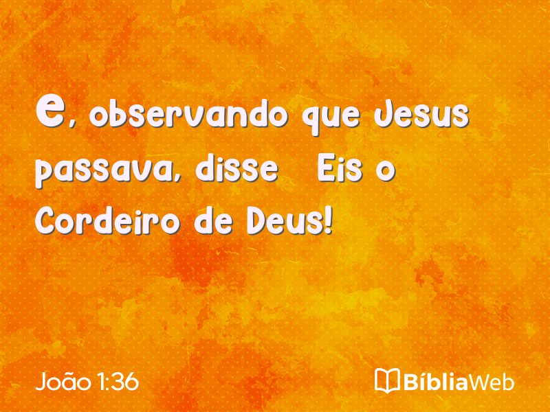 João 1:36 em imagem para compartilhar