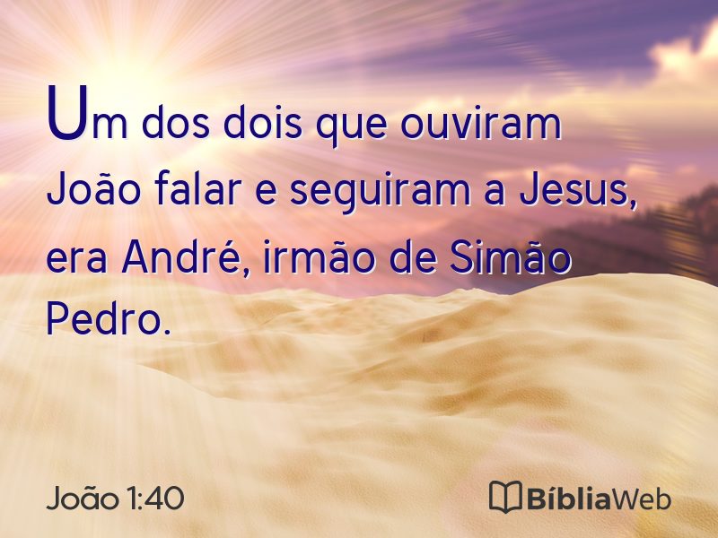 João 1:40 em imagem para compartilhar