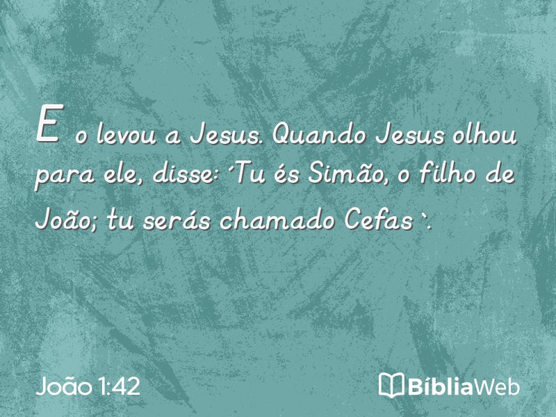 João 1:42 em imagem para compartilhar