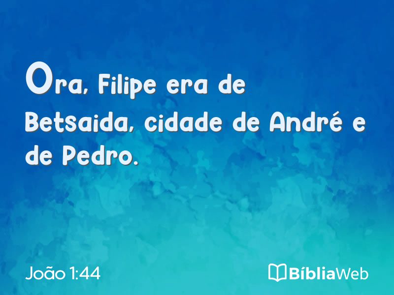 João 1:44 em imagem para compartilhar