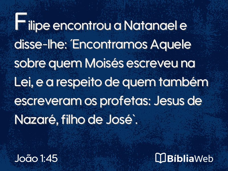 João 1:45 em imagem para compartilhar