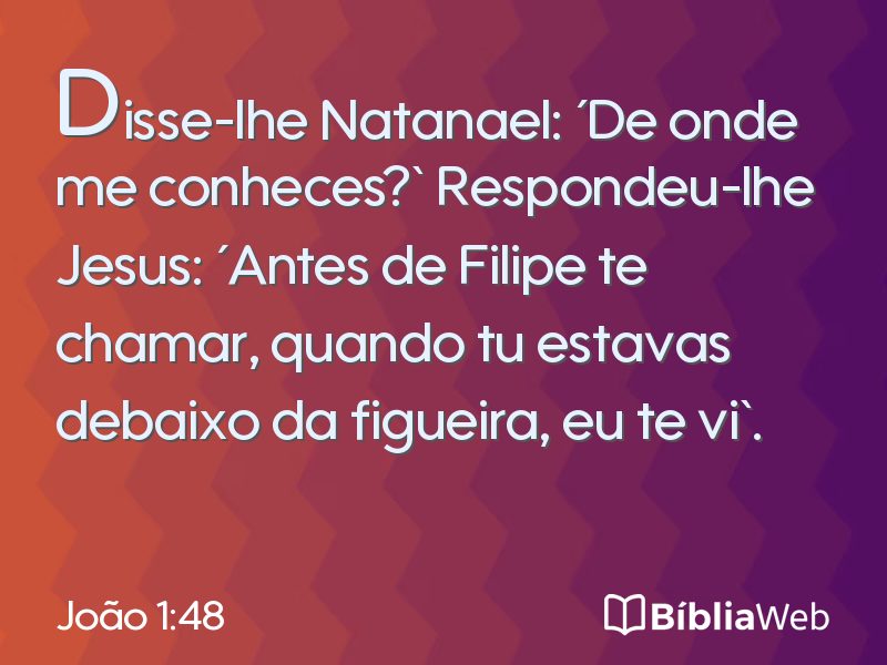 João 1:48 em imagem para compartilhar