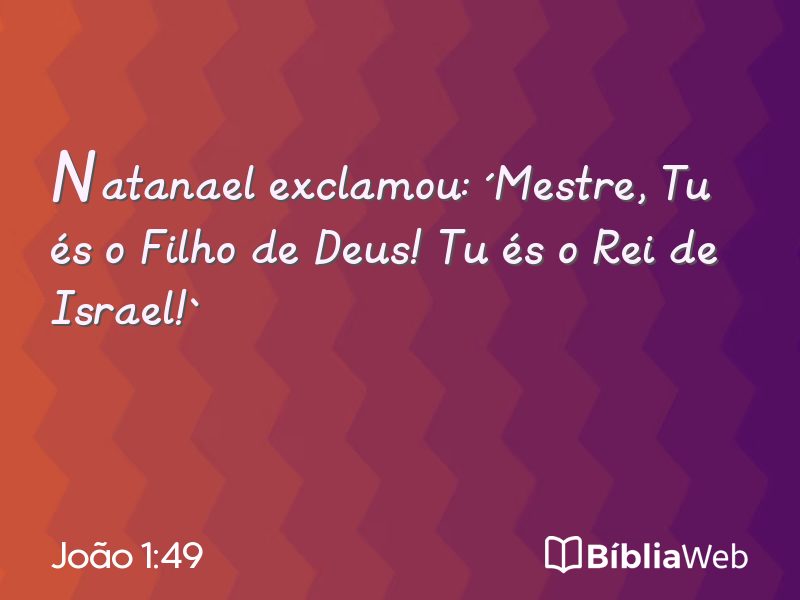 João 1:49 em imagem para compartilhar