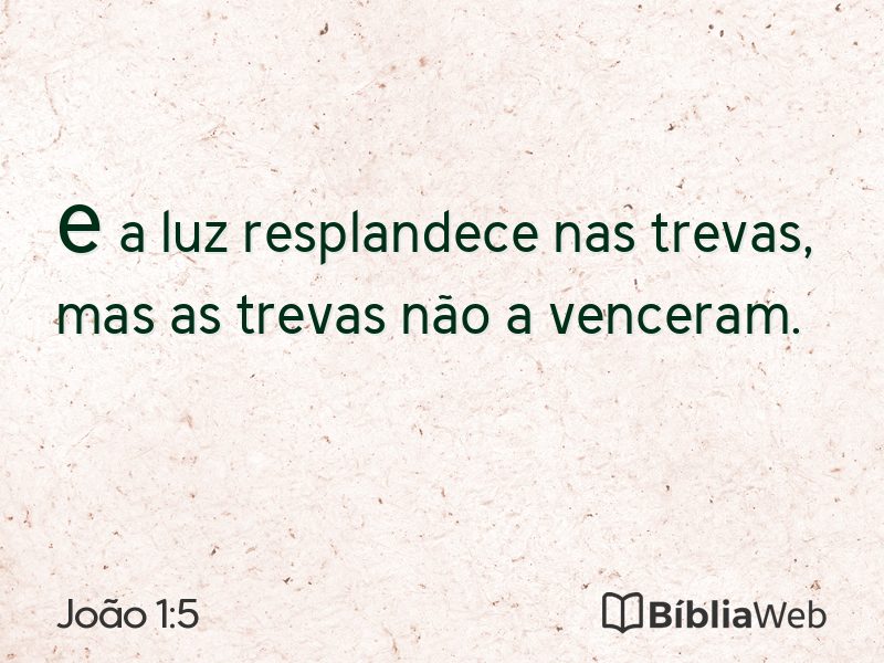 João 1:5 em imagem para compartilhar