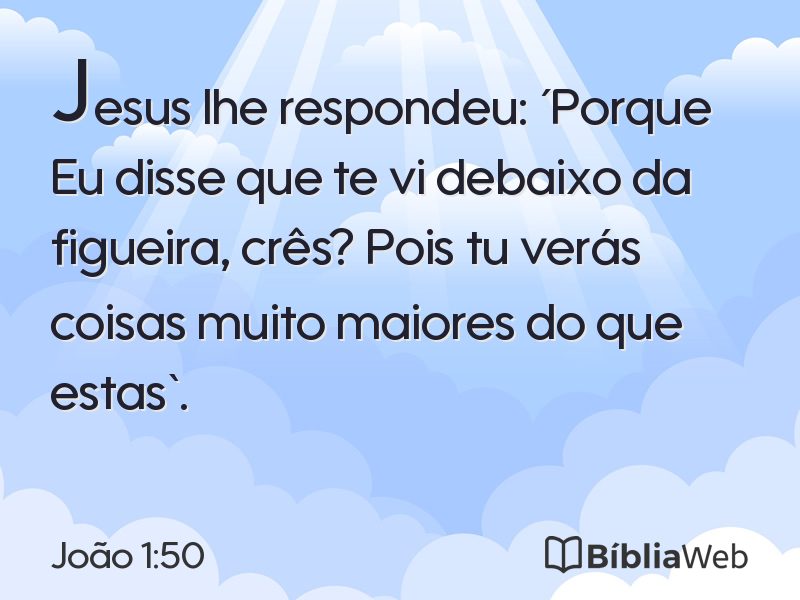 João 1:50 em imagem para compartilhar