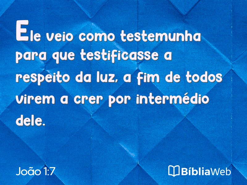 João 1:7 em imagem para compartilhar