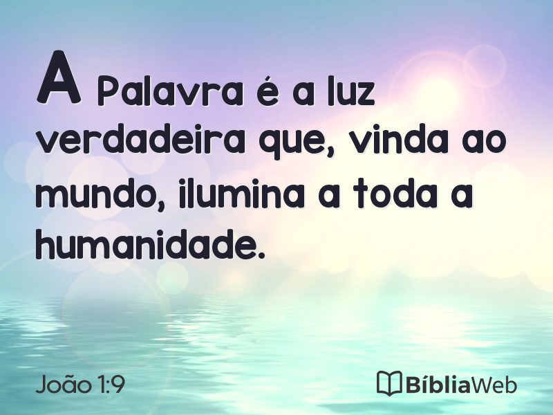 João 1:9 em imagem para compartilhar