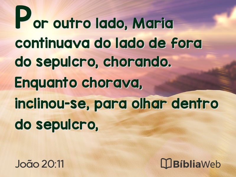 João 20:11 em imagem para compartilhar