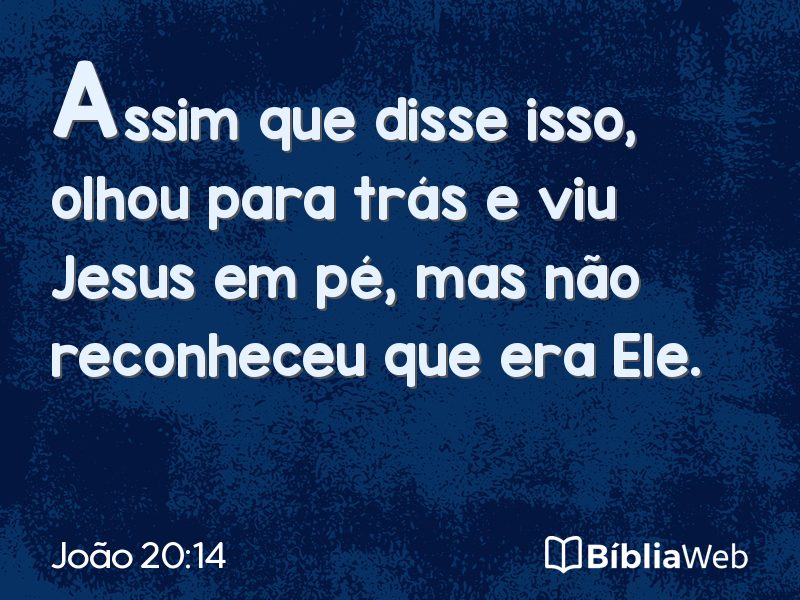 João 20:14 em imagem para compartilhar