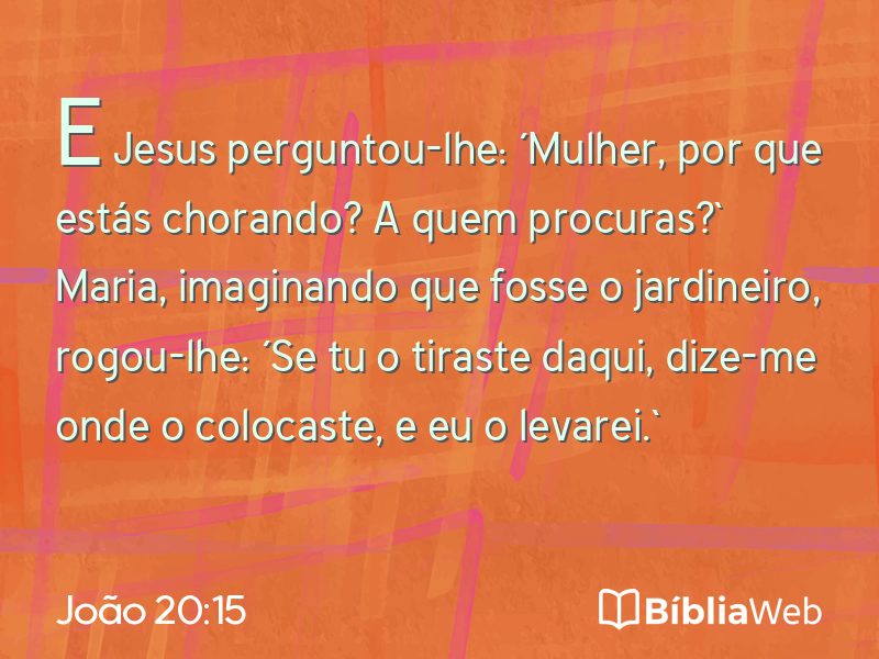 João 20:15 em imagem para compartilhar