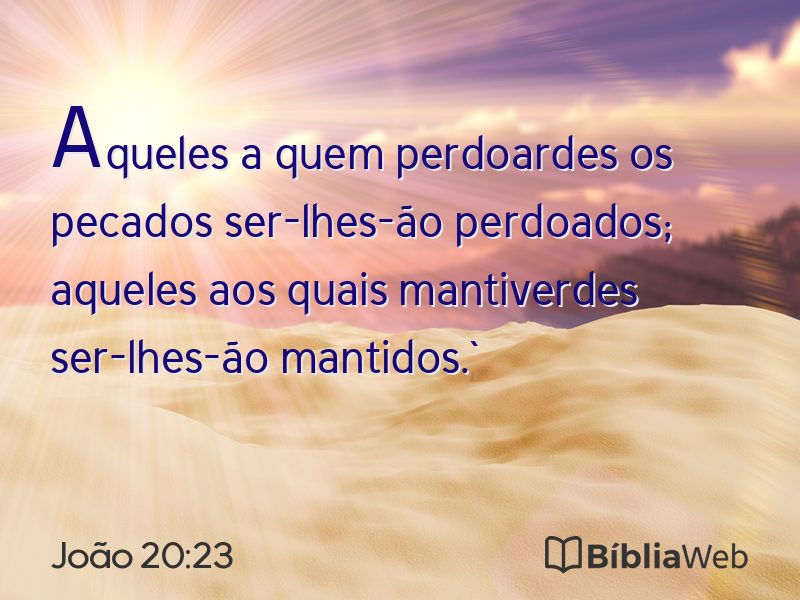 João 20:23 em imagem para compartilhar