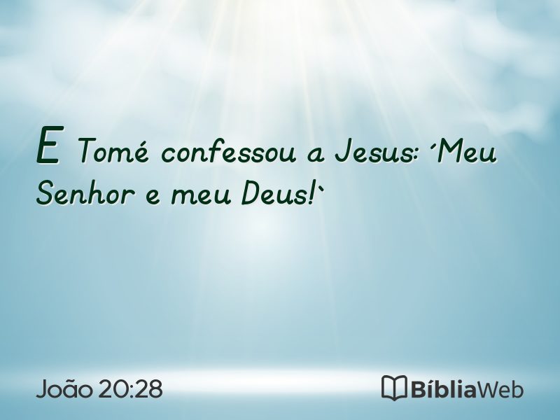 João 20:28 em imagem para compartilhar