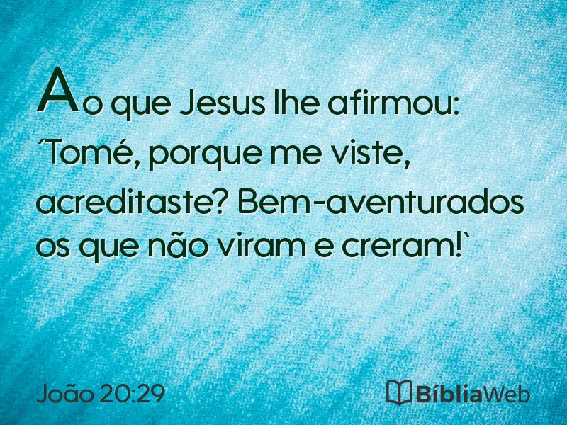 João 20:29 em imagem para compartilhar