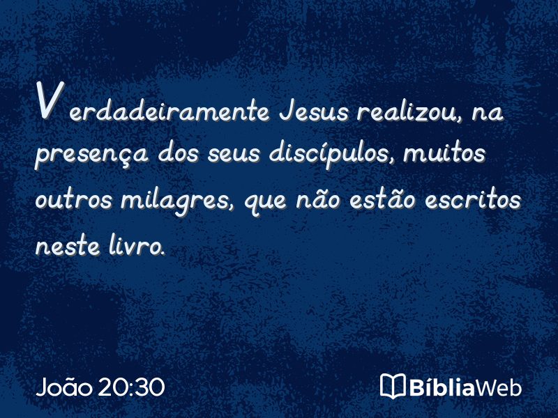 João 20:30 em imagem para compartilhar