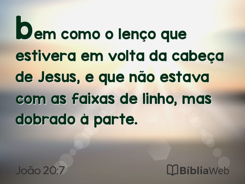 João 20:7 em imagem para compartilhar
