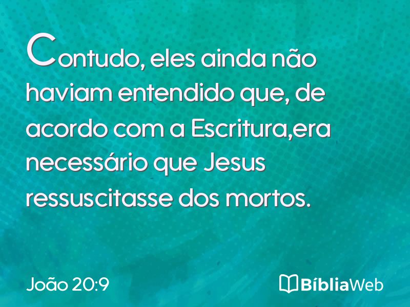 João 20:9 em imagem para compartilhar