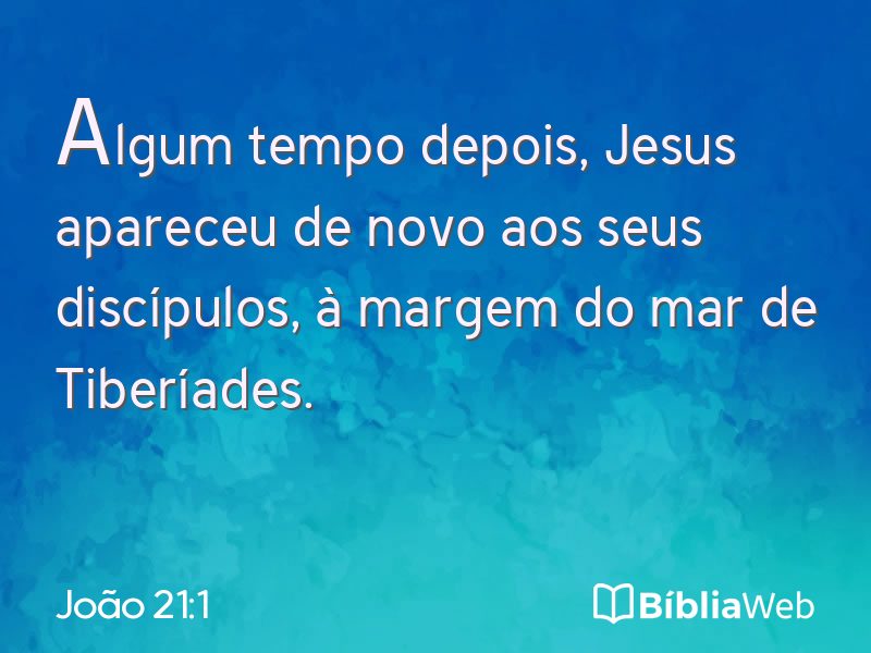 João 21:1 em imagem para compartilhar