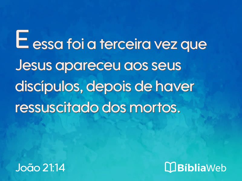 João 21:14 em imagem para compartilhar