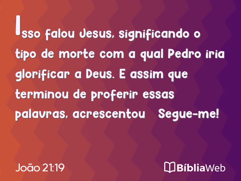João 21:19 em imagem para compartilhar