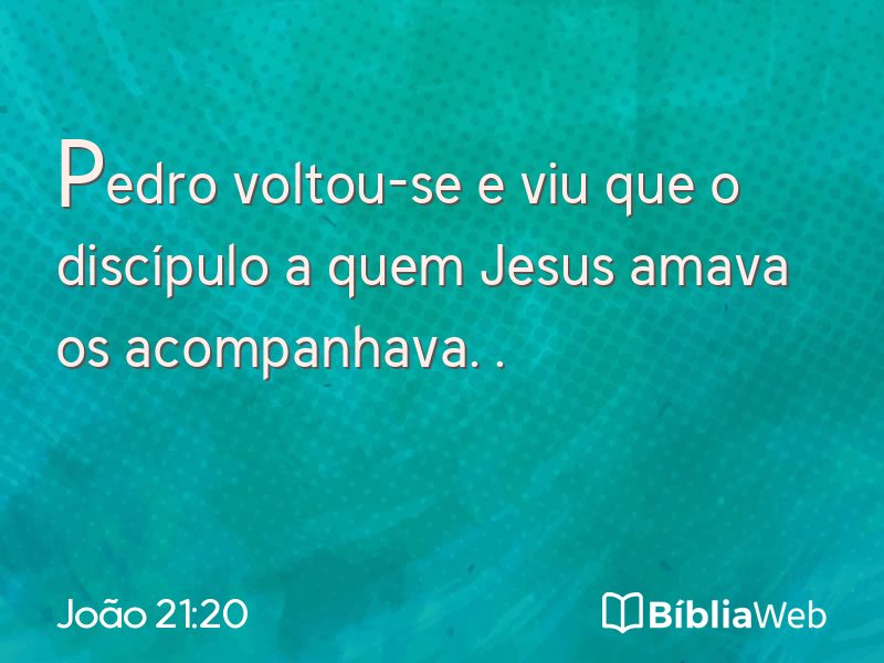 João 21:20 em imagem para compartilhar
