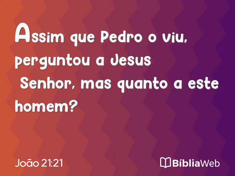 João 21:21 em imagem para compartilhar