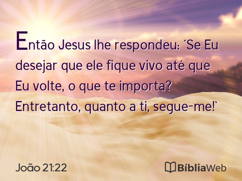 João 21:22 em imagem para compartilhar
