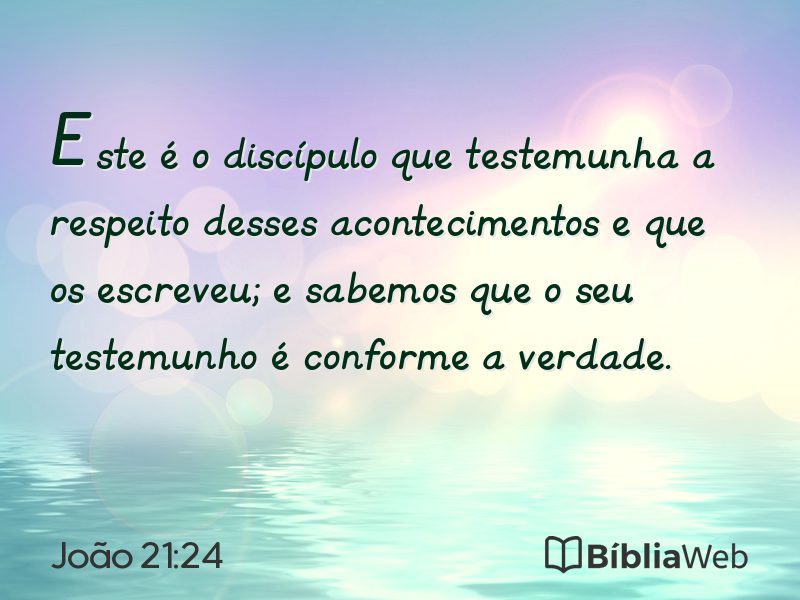João 21:24 em imagem para compartilhar