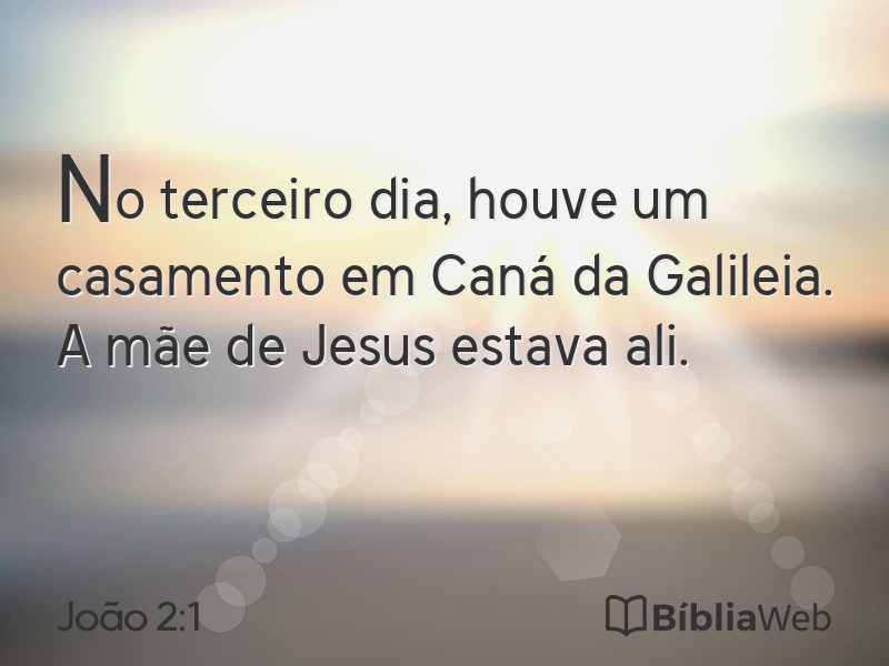 João 2:1 em imagem para compartilhar