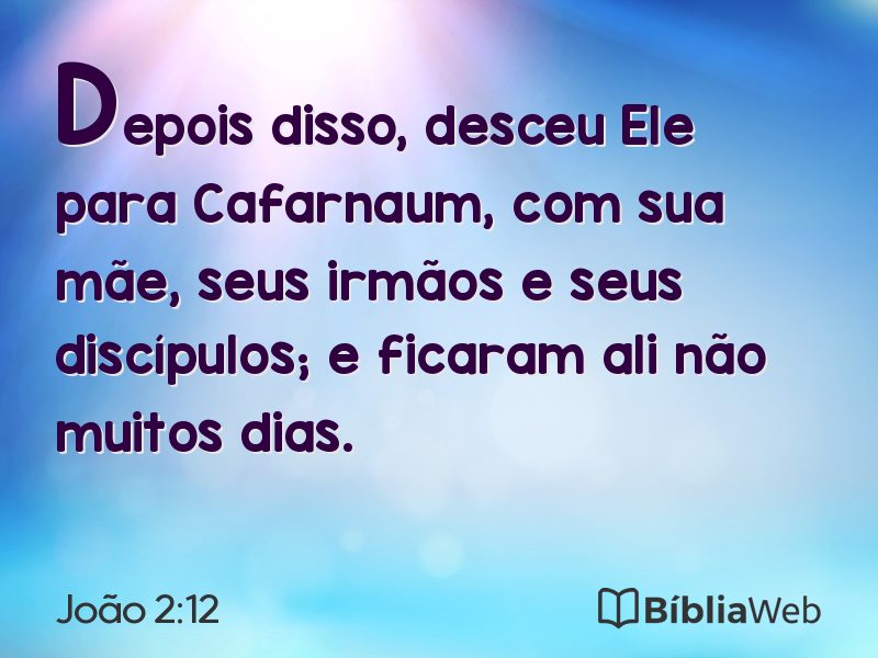 João 2:12 em imagem para compartilhar
