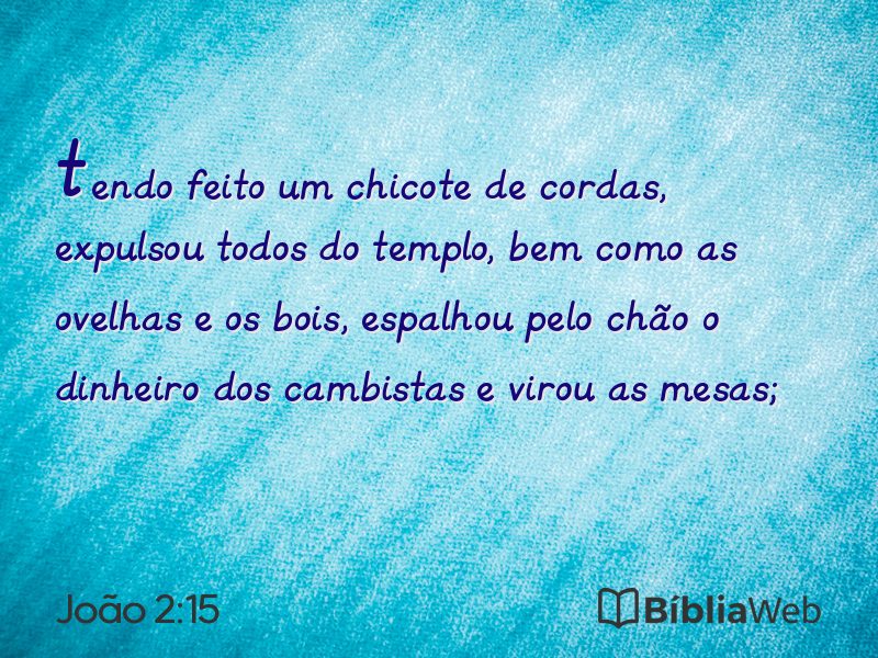 João 2:15 em imagem para compartilhar
