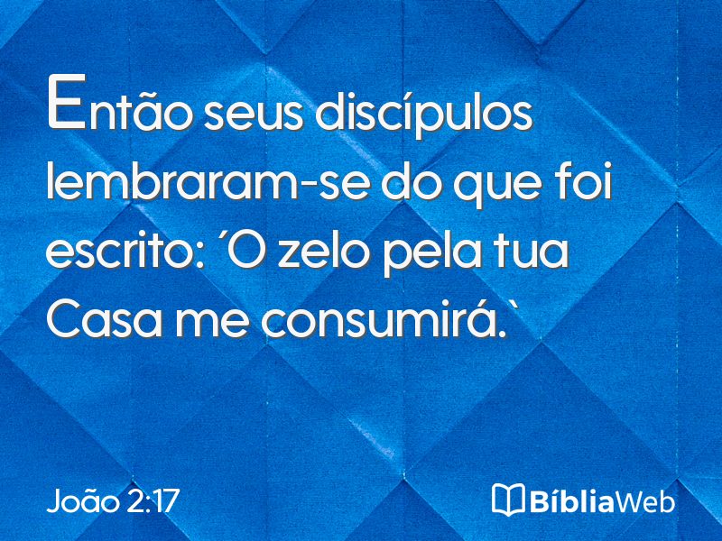João 2:17 em imagem para compartilhar