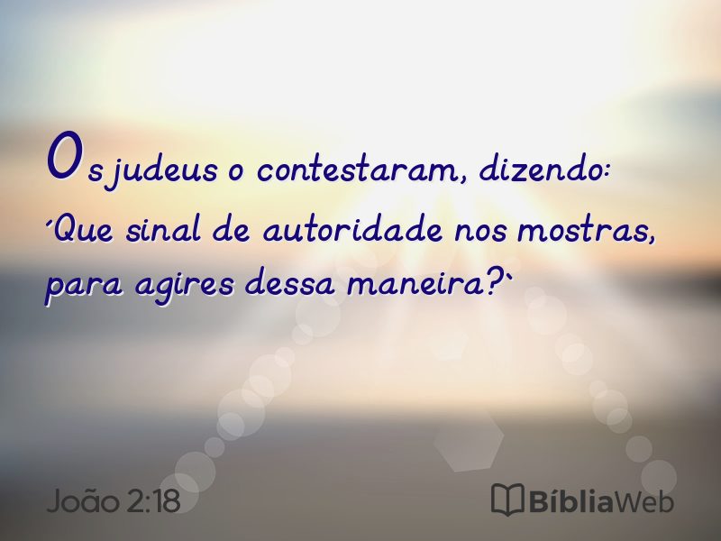 João 2:18 em imagem para compartilhar