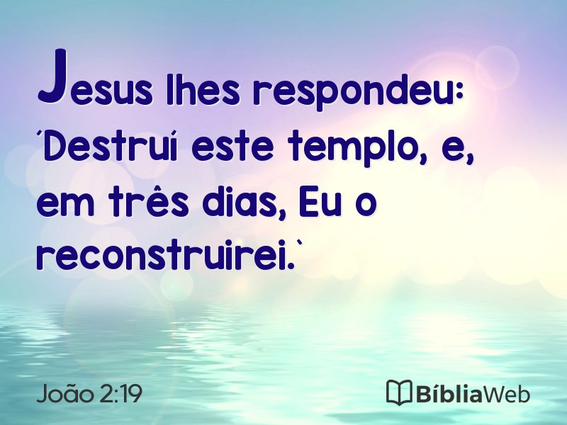 João 2:19 em imagem para compartilhar
