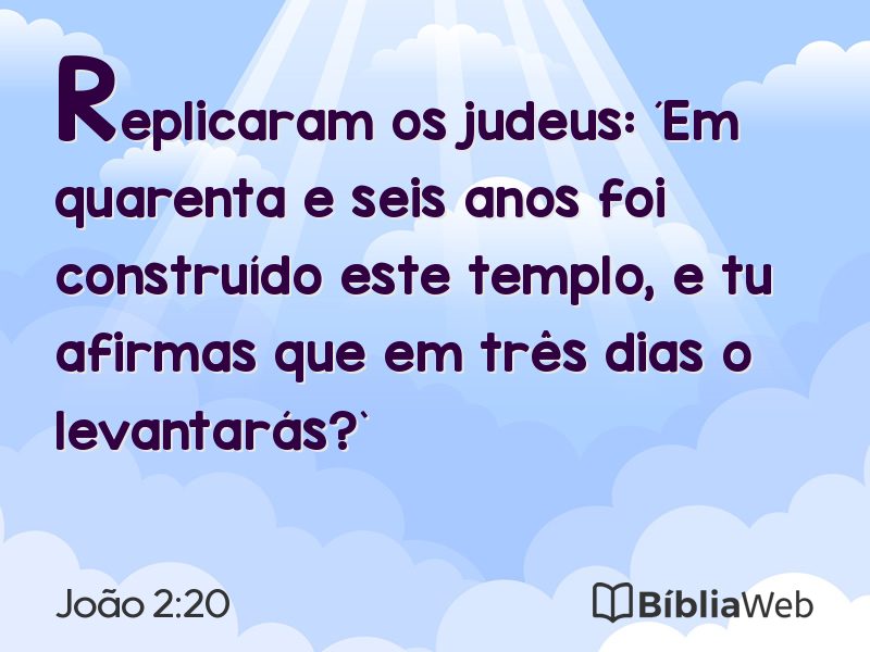 João 2:20 em imagem para compartilhar