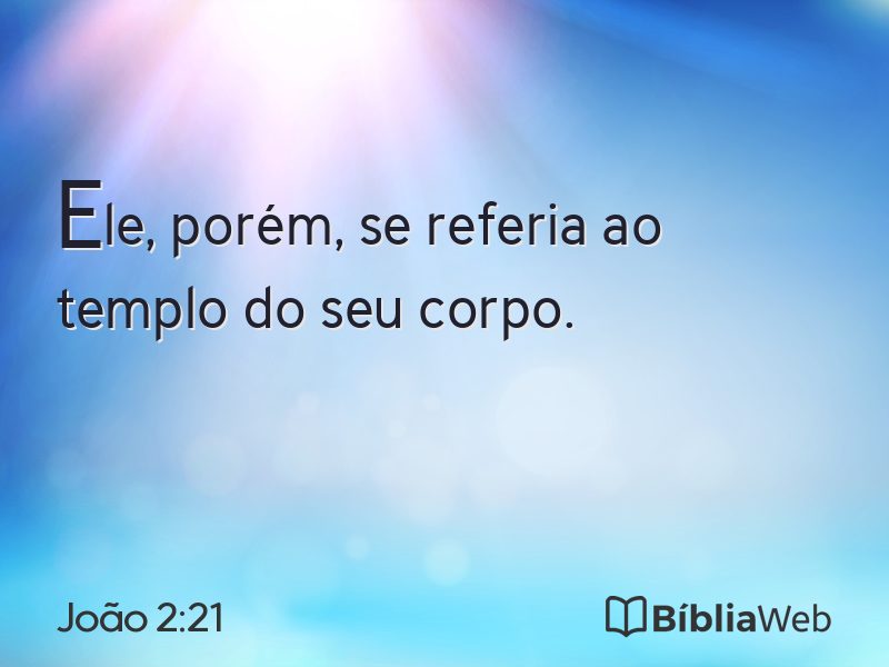 João 2:21 em imagem para compartilhar