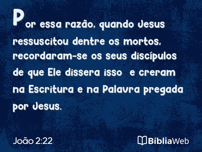 João 2:22 em imagem para compartilhar