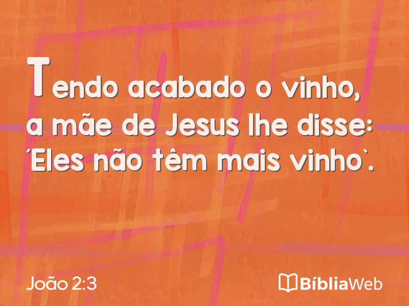 João 2:3 em imagem para compartilhar