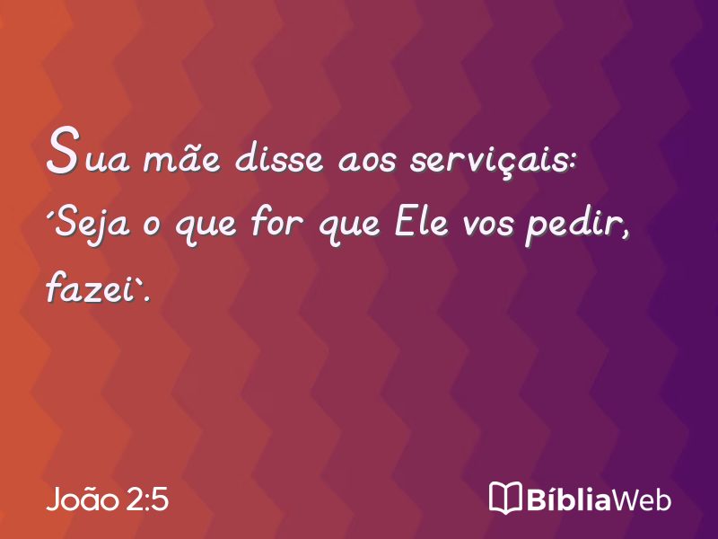 João 2:5 em imagem para compartilhar