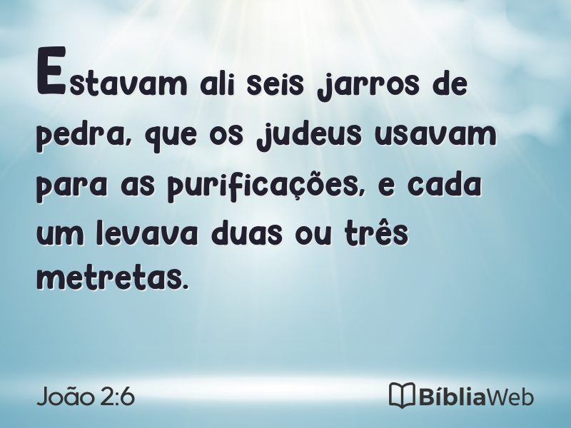 João 2:6 em imagem para compartilhar