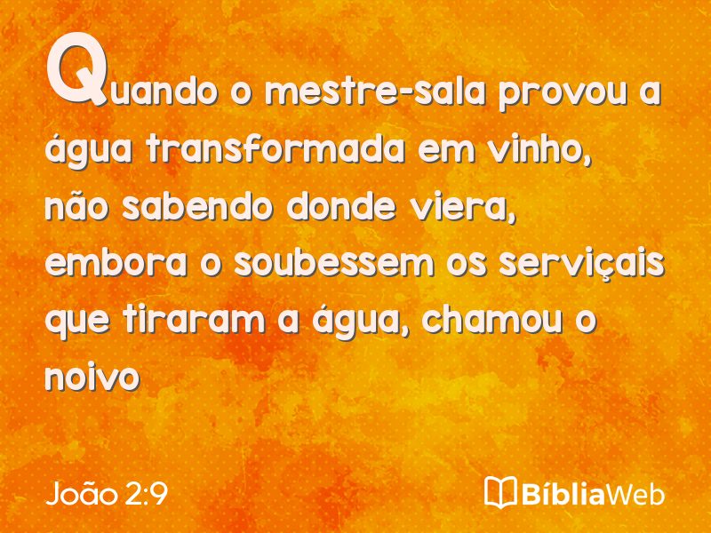 João 2:9 em imagem para compartilhar
