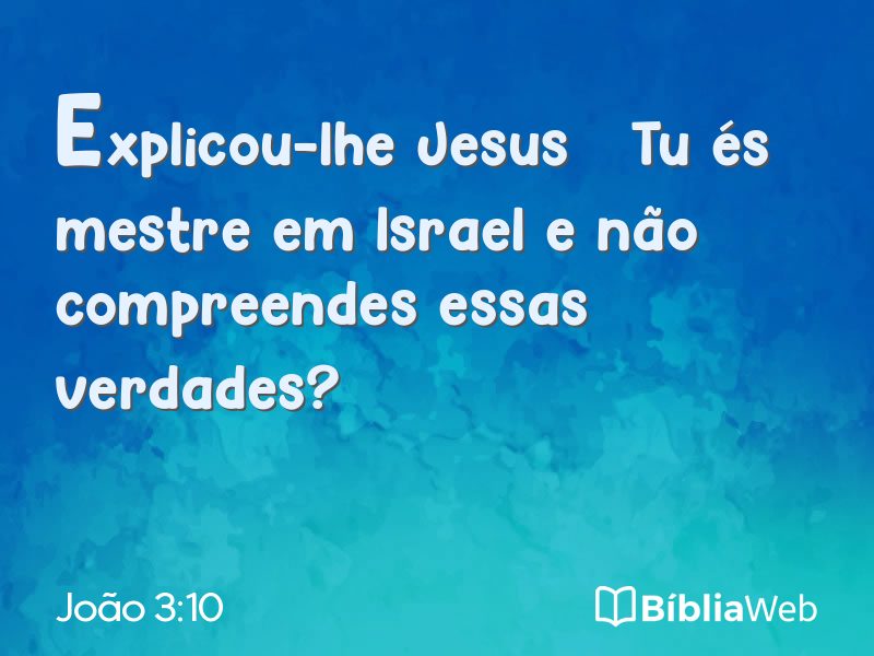 João 3:10 em imagem para compartilhar