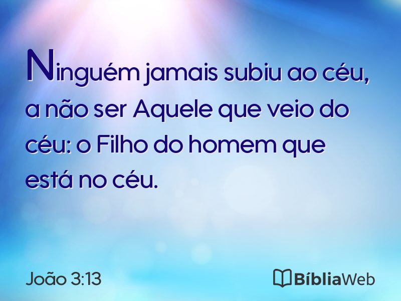 João 3:13 em imagem para compartilhar