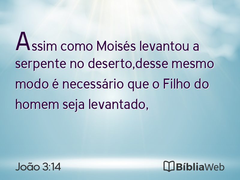 João 3:14 em imagem para compartilhar