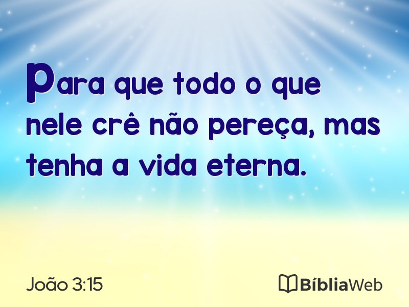 João 3:15 em imagem para compartilhar