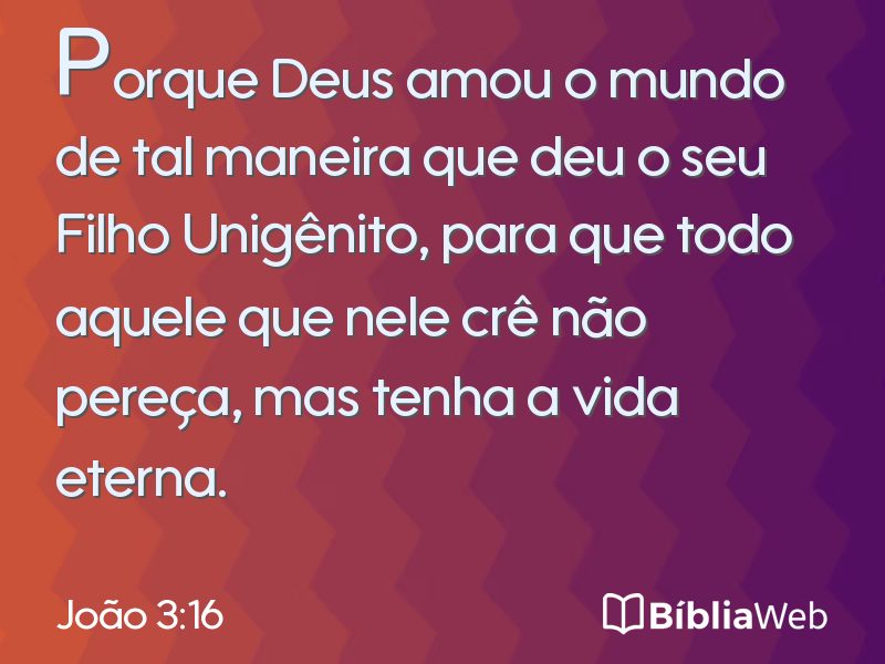 João 3:16 em imagem para compartilhar