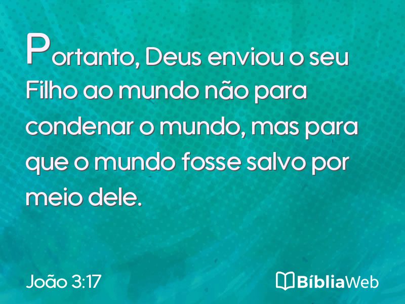 João 3:17 em imagem para compartilhar